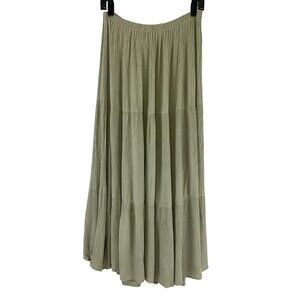 Elegant Olive Maxi Skirt